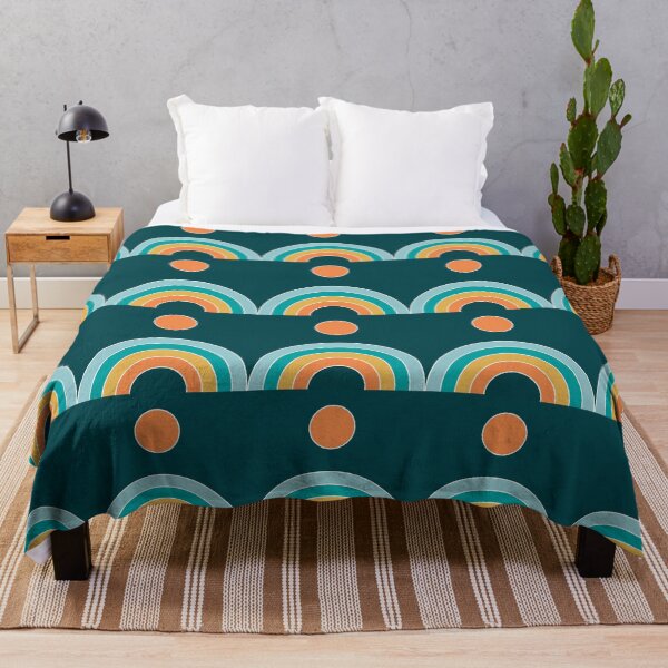 Item preview, Retro rainbow - teal and orange palette designed and sold by Home Cyn Home.