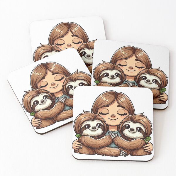 Item preview, Sweet Sloth Mom Gentle Loving Bond designed and sold by PaintedPixels01.