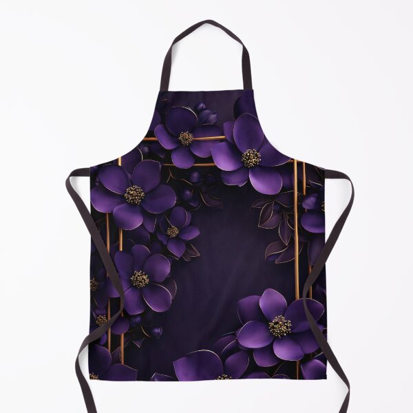 Item preview, Midnight Purple Floral Frame designed and sold by Kaleidoscope Print.