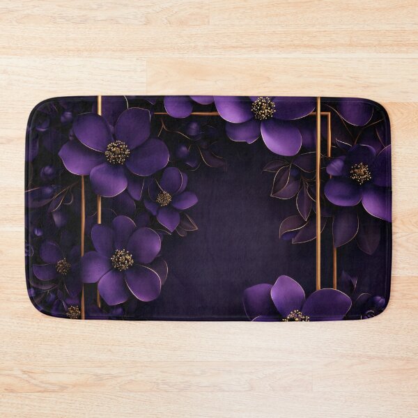 Item preview, Midnight Purple Floral Frame designed and sold by Kaleidoscope Print.