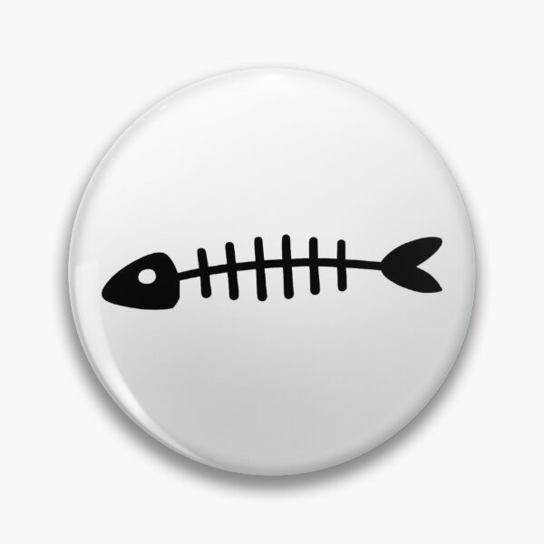 Item preview, Minimalist Black Fish Skeleton Bones Illustration designed and sold by octozap.