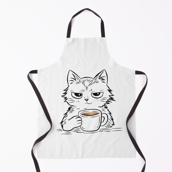 Item preview, Cat with coffee designed and sold by SoftBunStudio.
