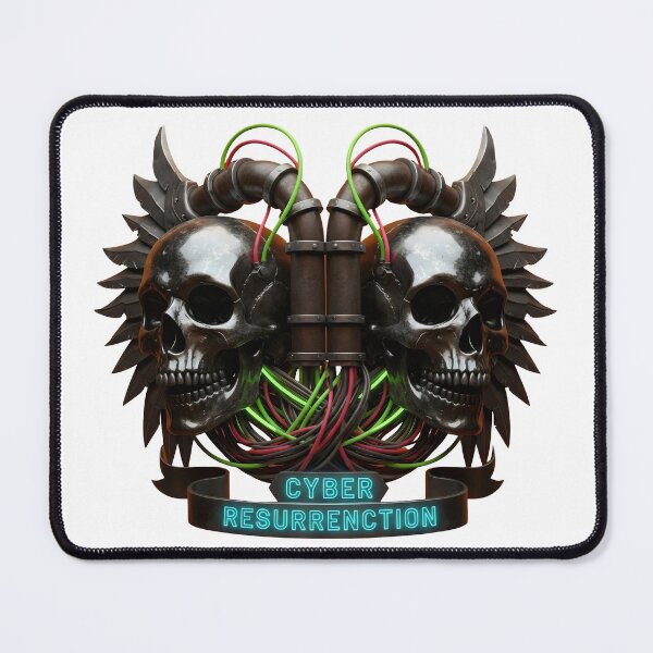 Item preview, Cyberpunk Skull Art – Cyber Resurrection, Transhumanism Digital Immortality Futuristic Design designed and sold by Luminari Creations.