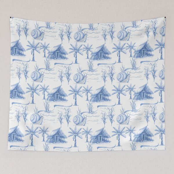 Item preview, Elegant Coastal Chinoiserie with Tropical Elements designed and sold by poonzapoon.