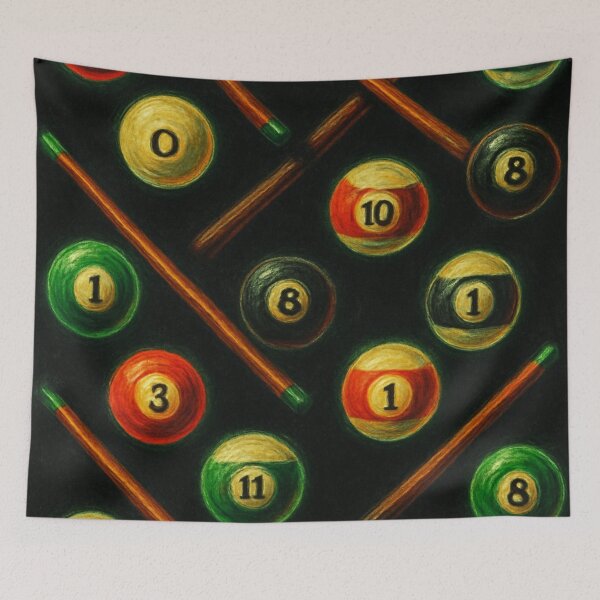 Item preview, neon velvet billards on black pattern designed and sold by Kristylynn757.