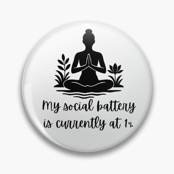 Item preview, My Social Battery Is Currently At 1 Percent - Funny Introvert Quote designed and sold by Personal Echo.