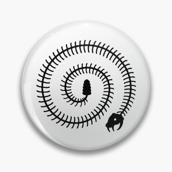 Item preview, Minimalist Black Rattlesnake Skeleton Coiled Illustration designed and sold by octozap.