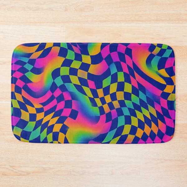 Artikelvorschau, Retro-Design aus verzerrten Schachbrettern in Regenbogenfarben entworfen und verkauft von Kristylynn757.