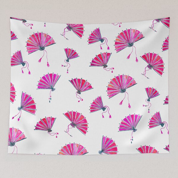 Item preview, Pink folding fans designed and sold by Home Cyn Home.
