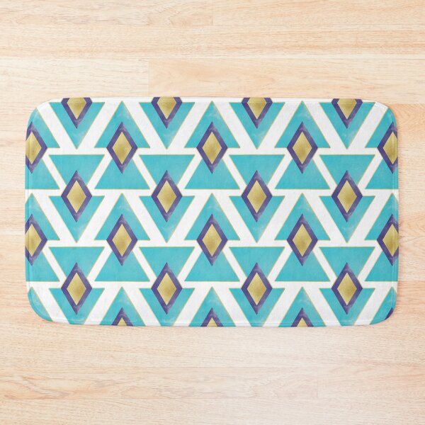 Item preview, Turquoise and gold triangles  designed and sold by Home Cyn Home.
