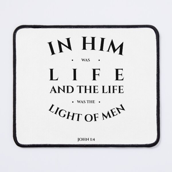 Item preview, John 1:4 In Him was Life Bible Typography designed and sold by Clothed in Scripture.
