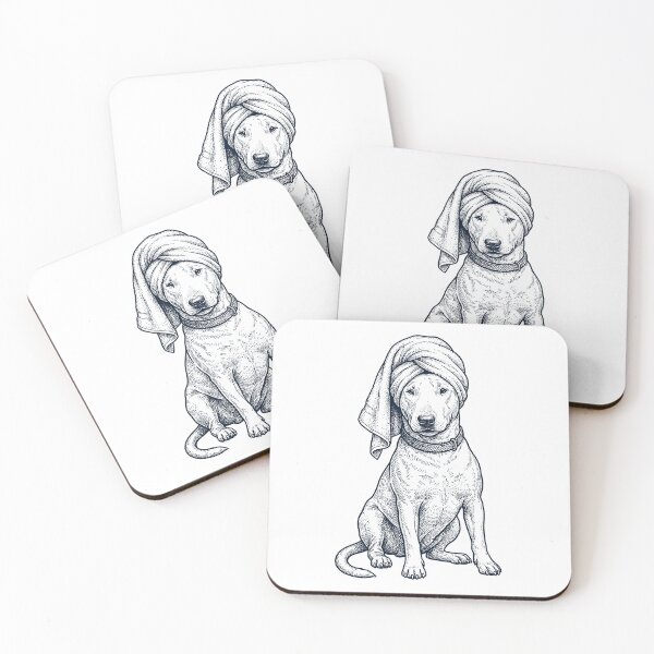 Item preview, Bull Terrier Spa Bath Dog Mom Dad designed and sold by DoodleTortle.