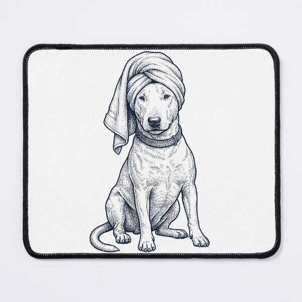 Item preview, Bull Terrier Spa Bath Dog Mom Dad designed and sold by DoodleTortle.