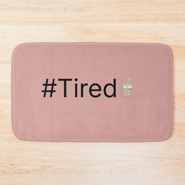 Item preview, #Tired Iced Coffee Minimal Design | Exhausted Coffee Humour designed and sold by MadeInNapTime.