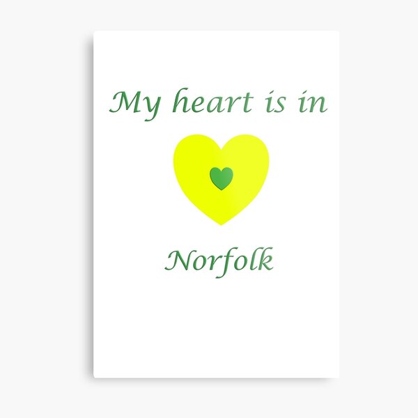 My Heart is in Norfolk Metal Print