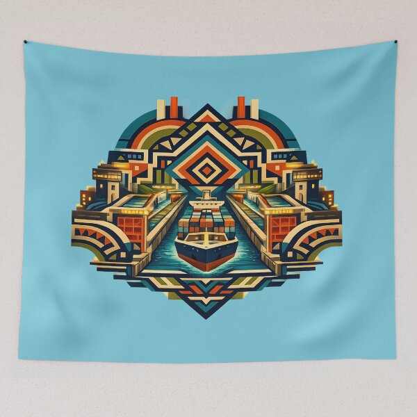Item preview, Geometric Canal Ship designed and sold by GrafikLabPTY.