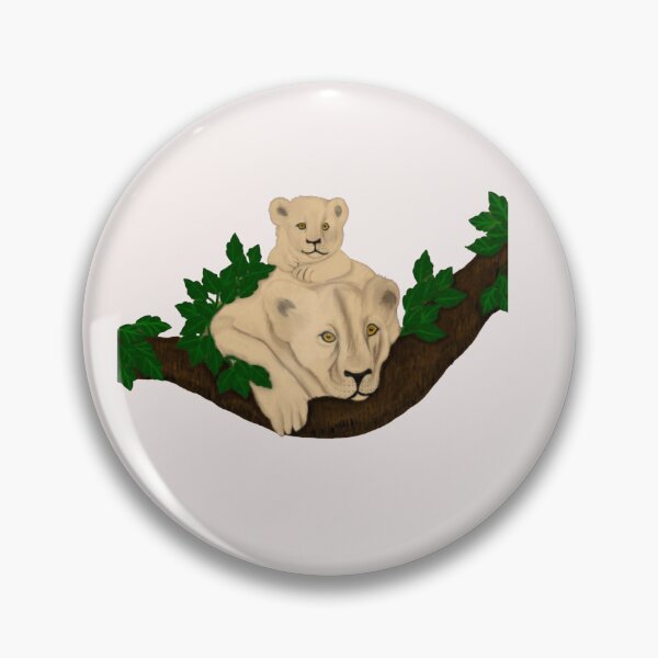 Item preview, Artistic White Lion Gentle Gaze Maternal Love designed and sold by ChezasInspira.