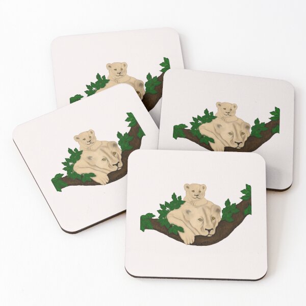 Item preview, Artistic White Lion Gentle Gaze Maternal Love designed and sold by ChezasInspira.
