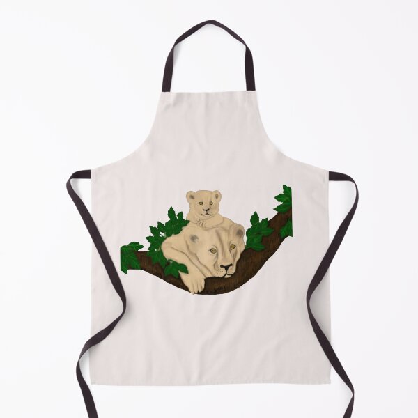 Item preview, Artistic White Lion Gentle Gaze Maternal Love designed and sold by ChezasInspira.