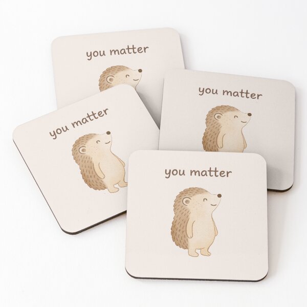 Item preview, You Matter Cute Watercolor Hedgehog designed and sold by Lacritsa .