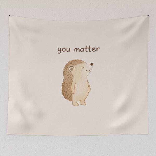 Item preview, You Matter Cute Watercolor Hedgehog designed and sold by Lacritsa .