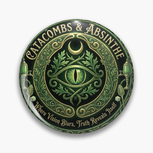 Item preview, CataCombs & Absinthe – Vamp Romantic Mystic Gothic Crest designed and sold by rguinee.