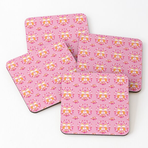 Item preview, Cute Fox Love Floral Valentine Pattern Throw Blanket – Romantic Kawaii Fox Design designed and sold by FestivityFinds.