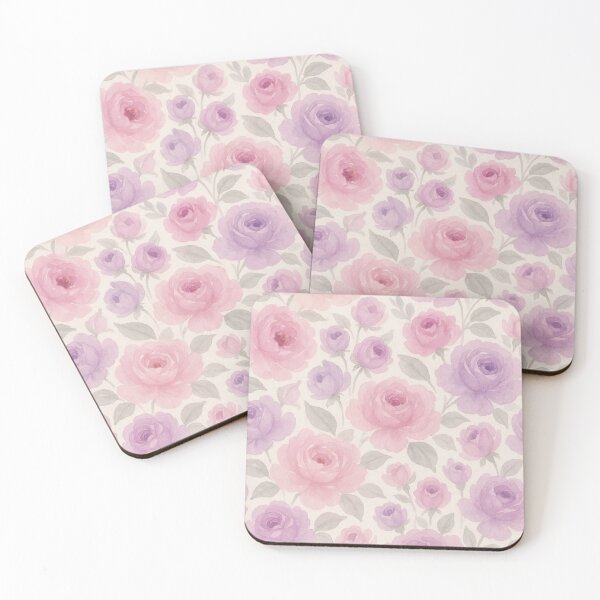 Item preview, roses and peonies pastel watercolors designed and sold by Kristylynn757.