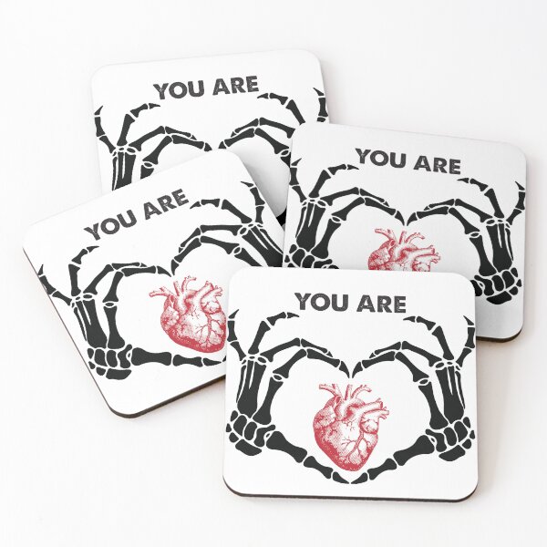 Item preview, You Are Loved (skull hands, white background) designed and sold by hazelbasil.
