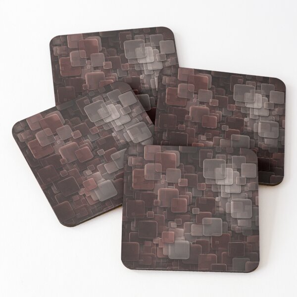 Item preview, Mocha Glass Squares designed and sold by Kaleidoscope Print.