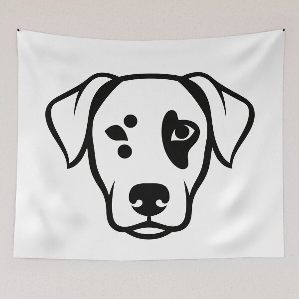 Item preview, Minimal Dog Face Line Art Illustration designed and sold by i1ovedogs.