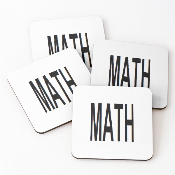 Math, Mathematics, Science, #Math, #Mathematics, #Science Coasters (Set of 4)