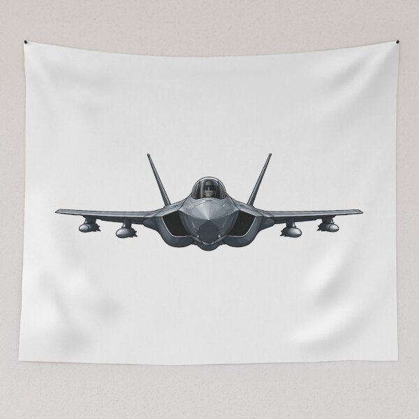 Item preview, F-35 Lightning II Front View Fighter Jet Illustration designed and sold by Combat Skies.