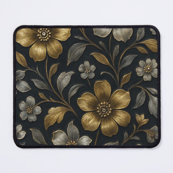 Item preview, metallic gold and silver flowers pattern designed and sold by Kristylynn757.