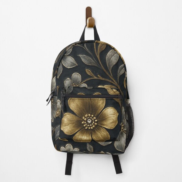 Item preview, metallic gold and silver flowers pattern designed and sold by Kristylynn757.
