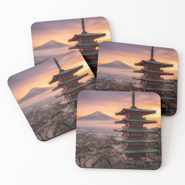 Item preview, Chureito Pagoda and Mount Fuji designed and sold by Bensoncreatives.