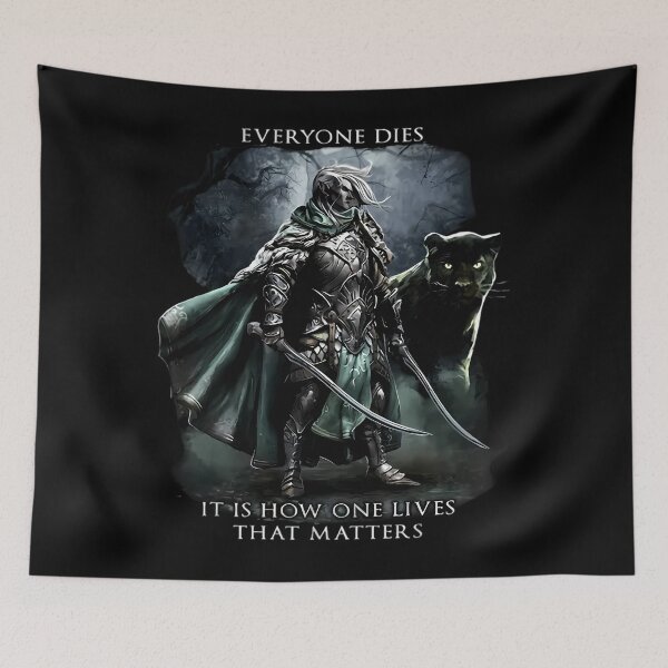 Item preview, Dungeons And Dragons Drizzt Dourden Everyone Dies It Is How One Lives That Matters designed and sold by KyoStickers.