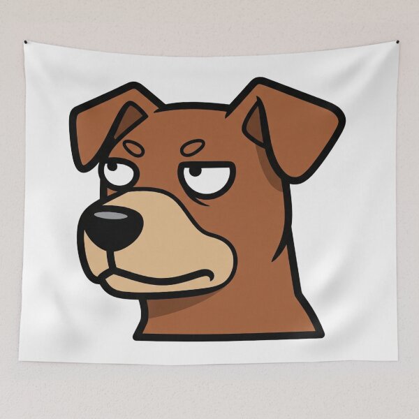 Item preview, Serious Dog Face Cartoon Illustration designed and sold by i1ovedogs.