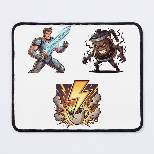 Item preview, ​Action-Packed Energy Coffee Character and Icon Set designed and sold by NonditStudio.