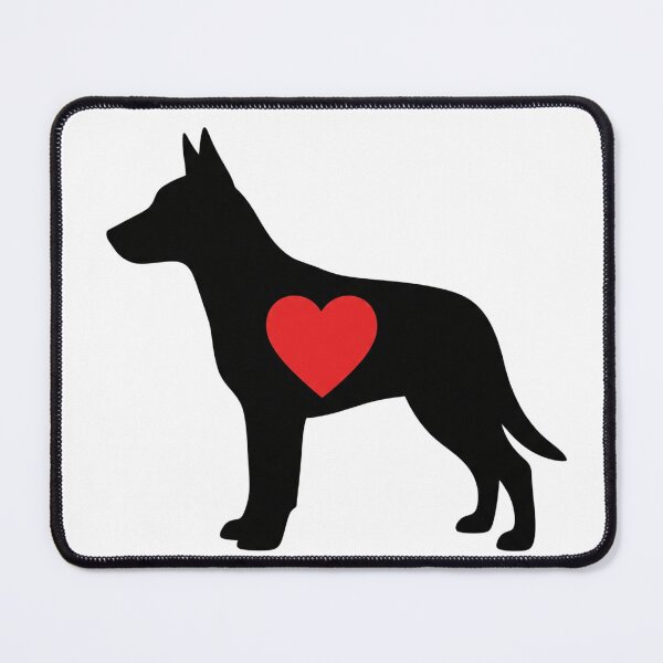 Item preview, Dog Silhouette with Heart Illustration designed and sold by i1ovedogs.