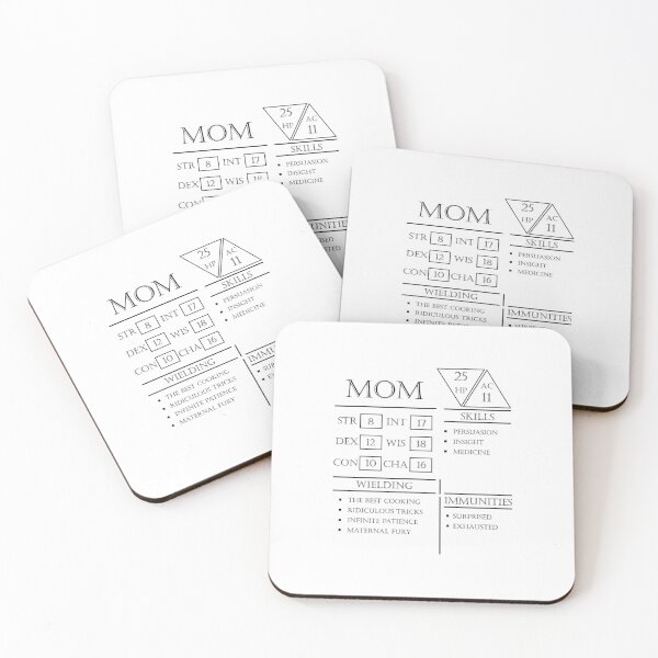 Item preview,  Mom Stats - Character Sheet - Black designed and sold by HeriShop.