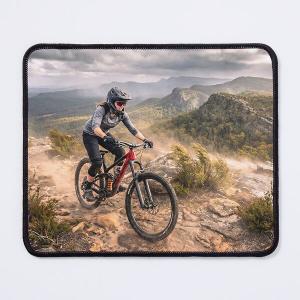 Item preview, Epic Mountain Bike Ride vs Stormy Ridge - Female MTB Adventure. designed and sold by Hinson MTB Visuals.