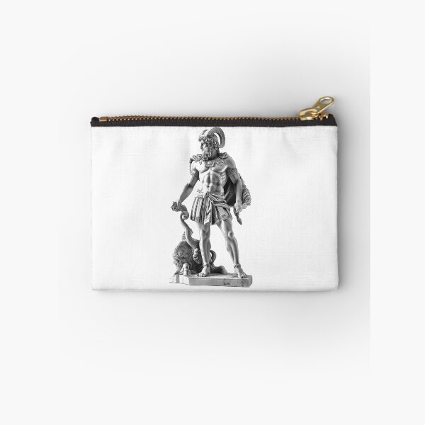 Item preview, Mythic Warrior Statue – Black and White Heroic Fantasy Illustration designed and sold by inkoutninja.