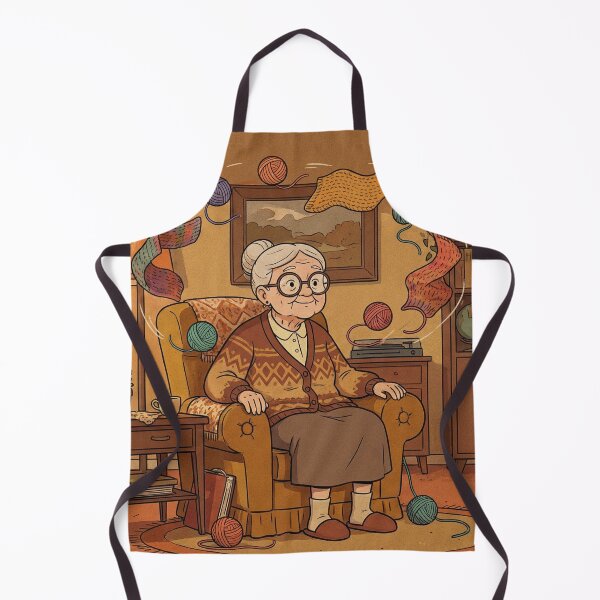 Item preview, Retro Knitting Grandma Magic designed and sold by Midnight Replay.