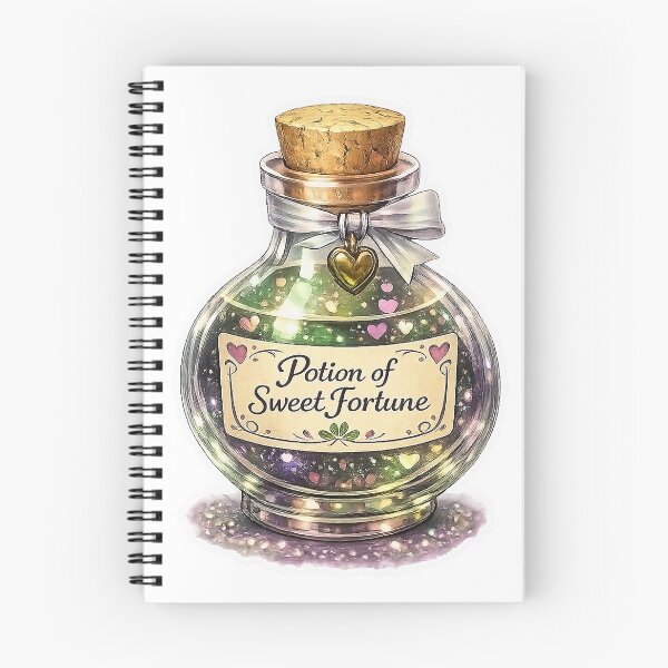 Item preview, Potion of Sweet Fortune – Valentine Fantasy Potion Sticker | Alche-Arts designed and sold by AlcheArtsStudio.