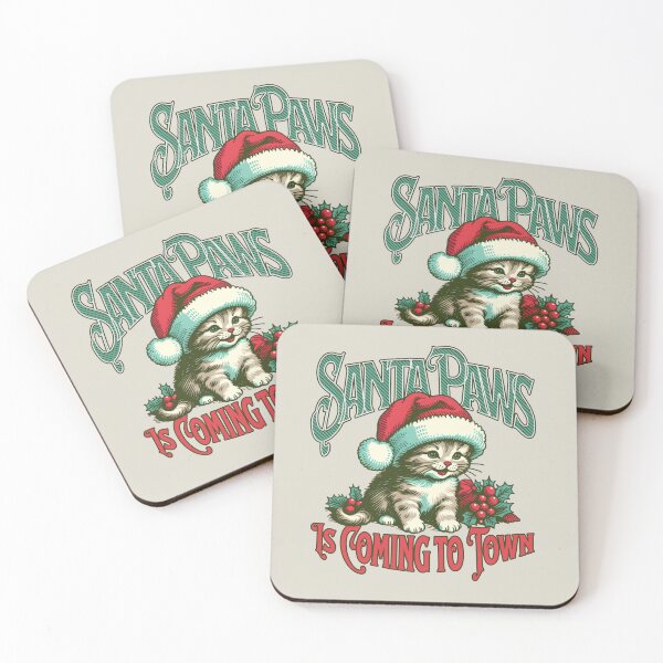 Item preview, Santa Paws is Coming to Town Funny Christmas designed and sold by Sachie's Studio.