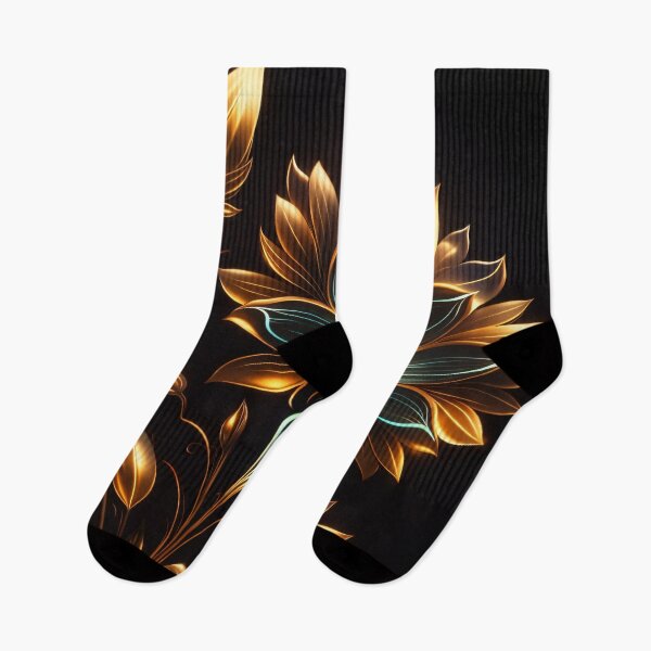 Item preview, Gilded Midnight Bloom designed and sold by Kaleidoscope Print.