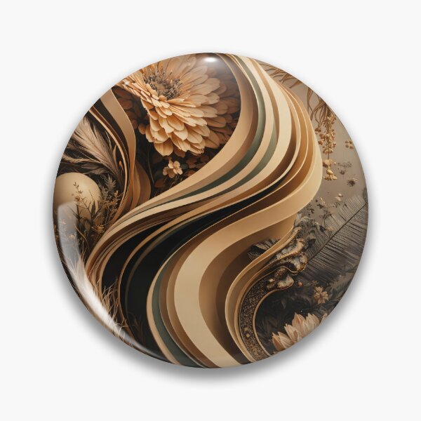 Item preview, Golden Paper Botanical Flow designed and sold by Kaleidoscope Print.