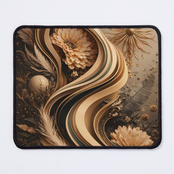Item preview, Golden Paper Botanical Flow designed and sold by Kaleidoscope Print.
