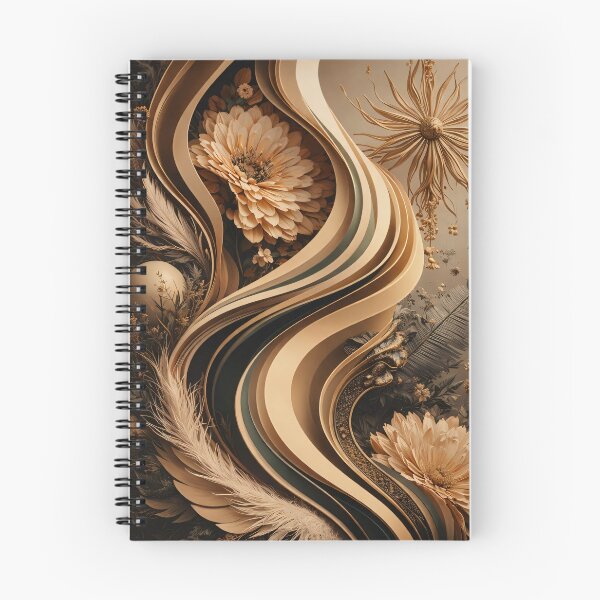 Item preview, Golden Paper Botanical Flow designed and sold by Kaleidoscope Print.